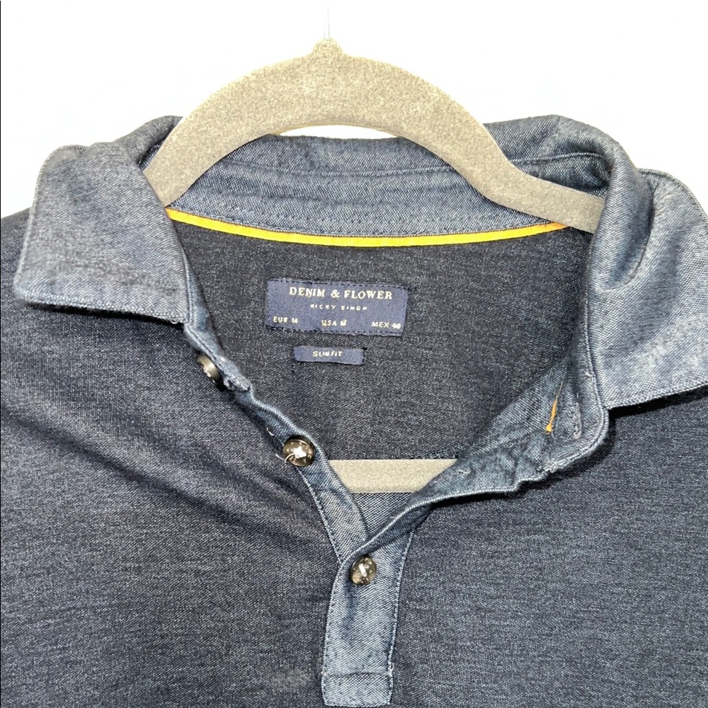 Denim & Flower Men's Gray Button Down Shirt
